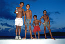 Cuba Baracoa 'pretty boys at the Malecon'