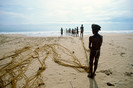 Sri Lanka 1983  Negombo beach with fishing men