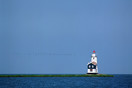 Marken Lighthouse with cormorants 1983