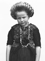 Staphorst 1988 'a girl in traditional costume and hairdo'
