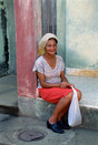 Cuba Baracoa Woman with plastic bag