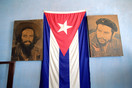 Cuba Villa Clara Prov. Cuban flag, Che Guevara, Camilo Cienfuegos
