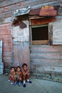 Cuba Baracoa Children before their home