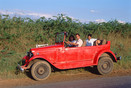 Cuba Sancti Spiritus Prov. 'an antique car with a breakdown'