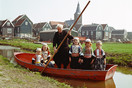 Marken 1976  Jan Schouten and grandchildren in Whitsundress