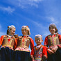 Marken 1986 children in Whitsunday (Pinksteren) costumes.