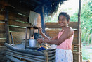 Cuba Santiago de Cuba Prov. 'woman from La Maya with waterfilter'
