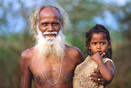 Sri Lanka 1982  'a gipsy man with his daughter'