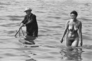 Netherlands North Sea 'a fisherman and a nude swimmer' 1978