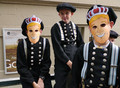 Te Hague 2014  Boys from Staphorst with Willem Alexander masks during Prinsjesdag'