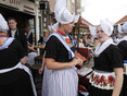 Volendam 2018  'young women in traditional costumes at the Dijk'