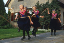 Staphorst 1989 'skipping girls in traditional costumes'