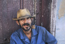 Cuba Villa Clara Province 'man with selfmade tobacco pipe'