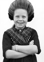 Staphorst 1989 'a young girl in traditional costume and hairdo'