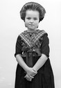 Staphorst 1989 'young girl in traditional costume and hairdo'