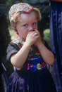 Staphorst 1980s 'a shy little girl in traditional costume'