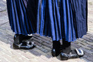 Staphorst 1980s 'blue skirts and shoes with silver buckles'